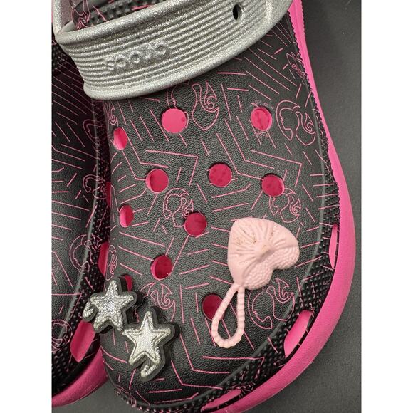 Crocs Barbie Crush Clog Women's Size 9 Mens 7 Limited Edition Black and Pink New - Picture 3 of 14